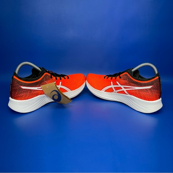 NEW Asics Magic Speed Athletic Running Shoes Sunrise Red White - Picture 6 of 9
